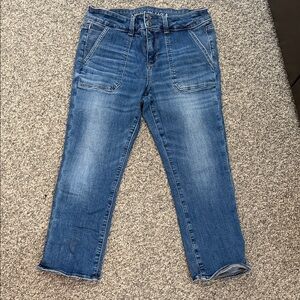 New Look Mid-Wash Cropped Jeans